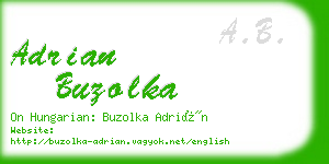 adrian buzolka business card